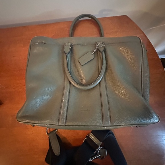 Coach - Adorable Green Pebble Leather Briefcase (MSRP $295) - Picture 6 of 7